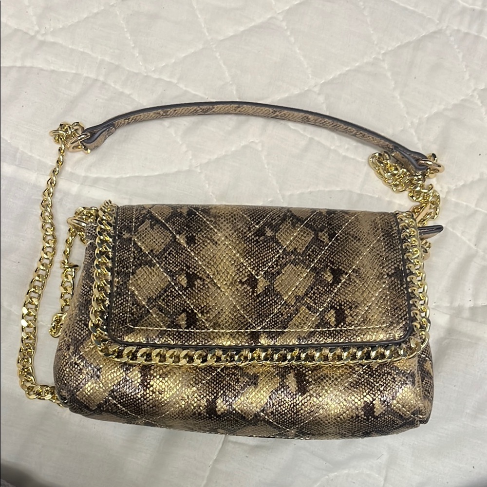 Kayley Snake Embossed Faux
Leather Crossbody Bag